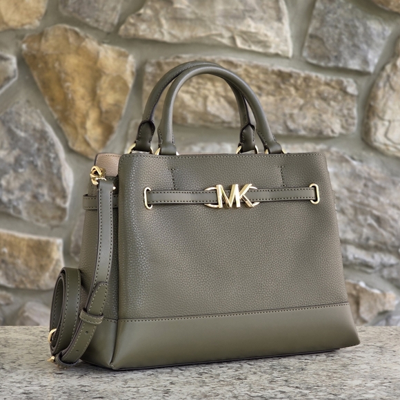 Michael Kors Handbags - Michael Kors Reed Large Green Satchel